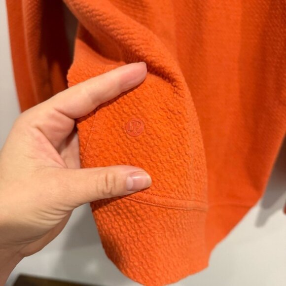 Lululemon All Yours Zip Hoodie *Bubble DotHeathered Brick / White - Picture 7 of 11